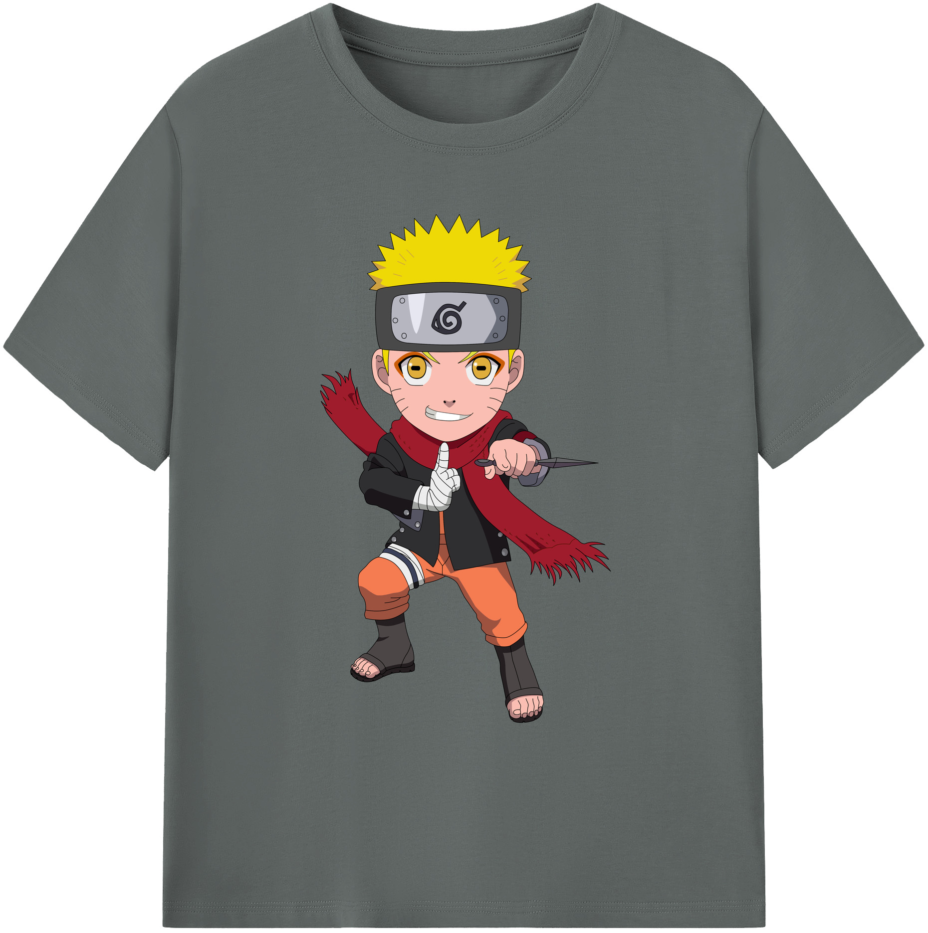 （画像用） NARUTO -ナルト- うずまき ナルト Uzumaki Naruto 綿100％ メンズ半袖Tシャツ｜肌触りやわらか＆通気性